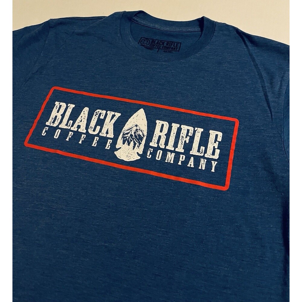 Black Rifle Coffee Company Blue T-Shirt MEDIUM Veteran Military USA Patriotic
